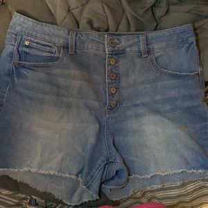 High Rise denim shorts